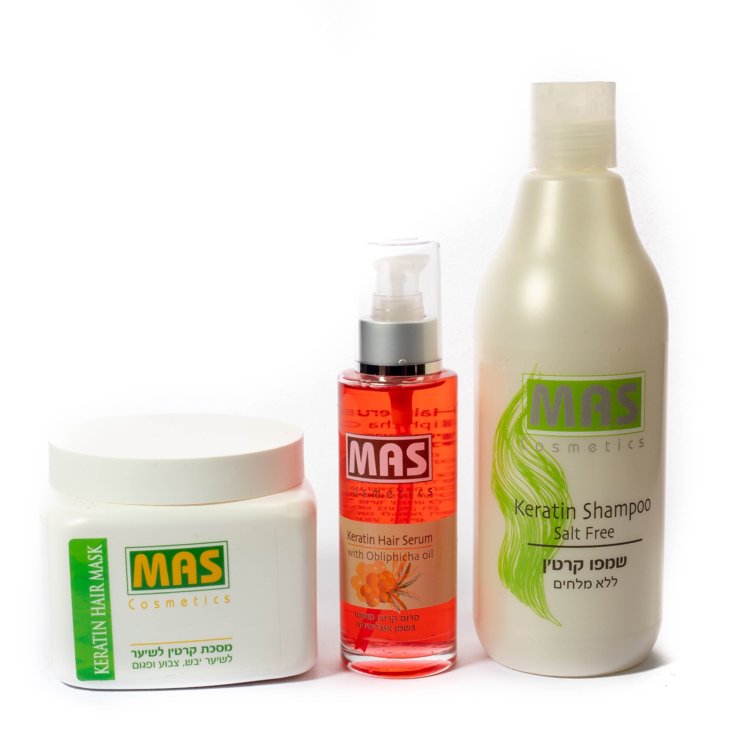 ערכת קרטין ללא מלחים | Keratin Hair Care Kit – Salt Free - MAS Cosmetics