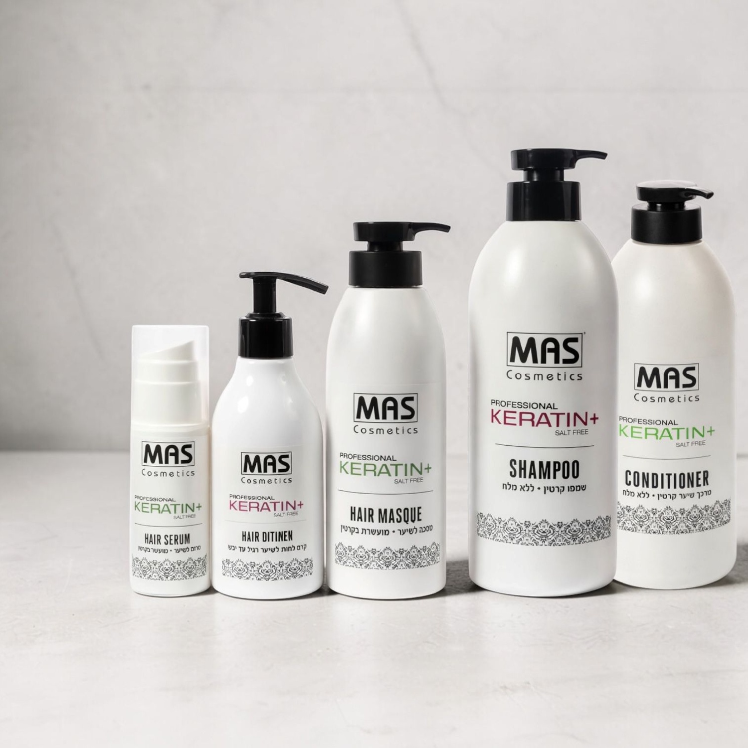 MAS Cosmetics Keratin+ Hair Care Set | ערכת קרטין+ לטיפוח השיער MAS Cosmetics