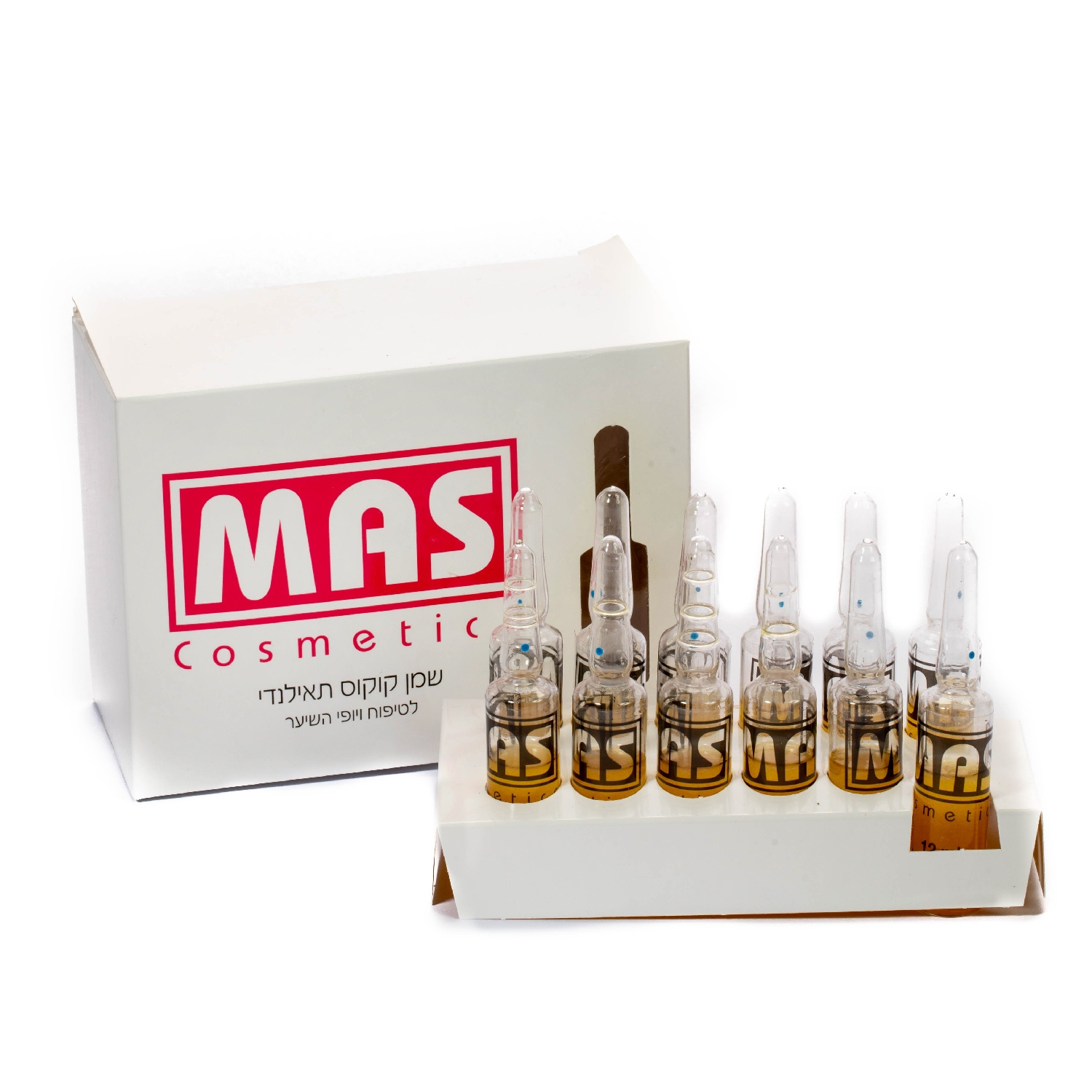 אמפולות קוקוס לשיער – להזנה וטיפוח אינטנסיבי | MAS Cosmetics Coconut Hair Ampoules – Intensive Nourishment & Care